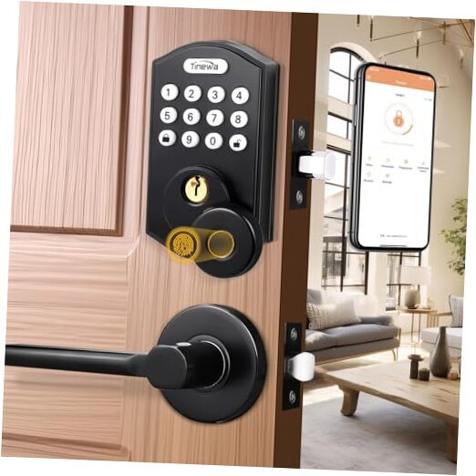 Smart Keypad Door Lock with Fingerprint Deadbolt & Handle – 1 Pack  