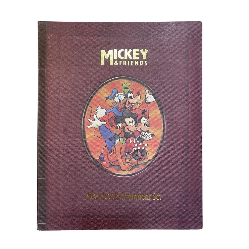 Disney Ornament Christmas Collection Mickey and Friends Storybook 5 PC Set