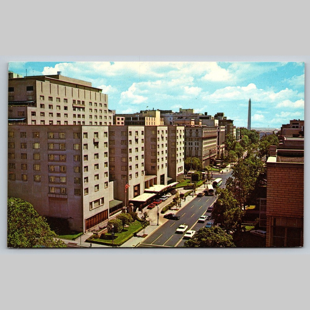 Postcard Statler Hilton Hotel Washington D.C. Architecture View