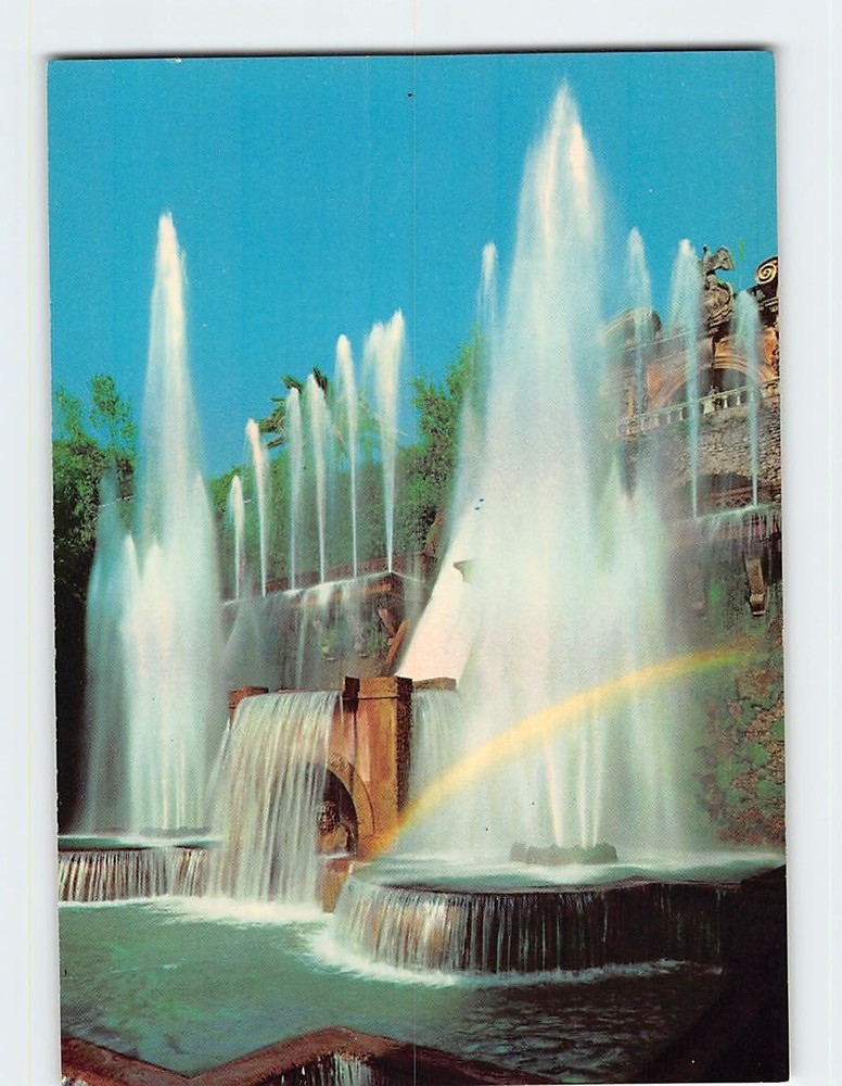 Postcard Organ's Fountains Villa D'Este Tivoli Italy