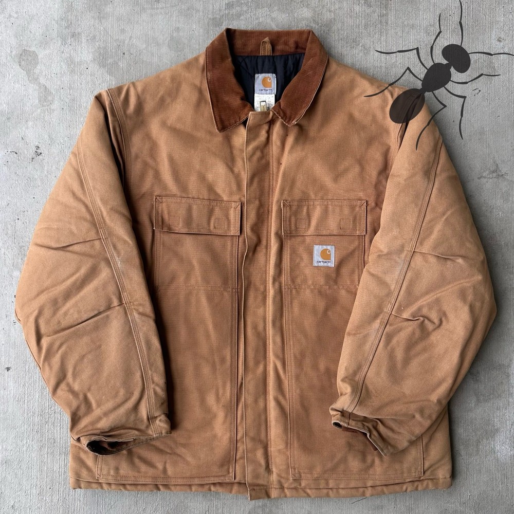 Vintage Y2K Carhartt Brown Arctic Work Jacket Retro Style