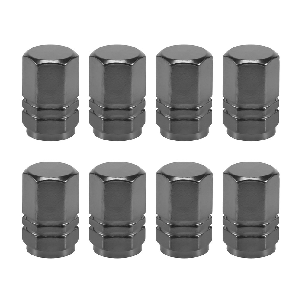 8-Piece Hexagon Tire Stem Caps for Dustproof Car Wheel Protection