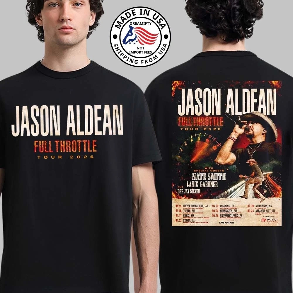 Jason Aldean Full Throttle Tour 2026 North America T shirt