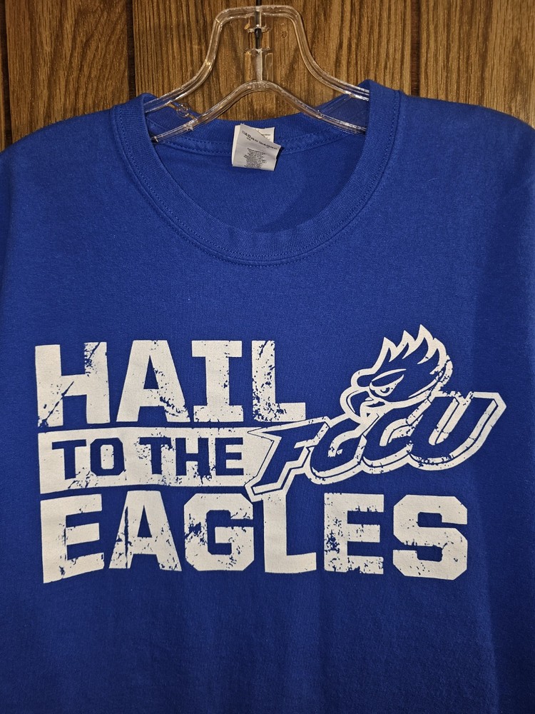 Florida Gulf Coast University Promo Xl Mens Blue Double-sided Graphic Logo Tee