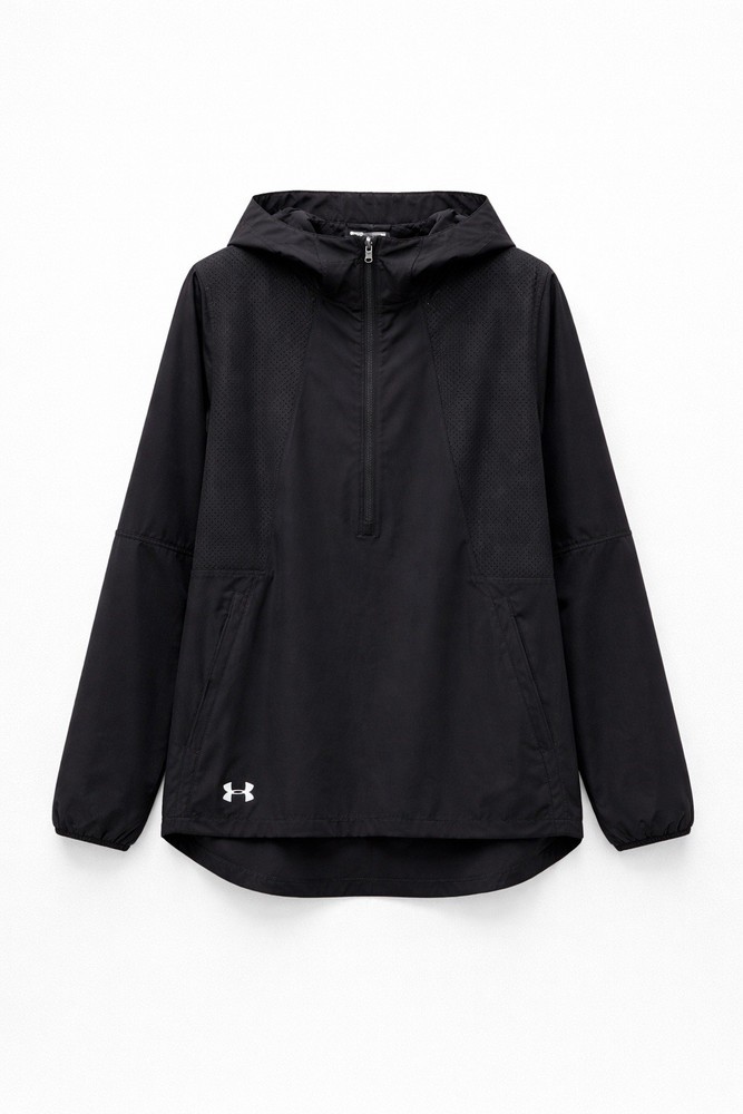 Under Armour Black Hooded Windbreaker Jacket Women’s MD Lightweight Sportю