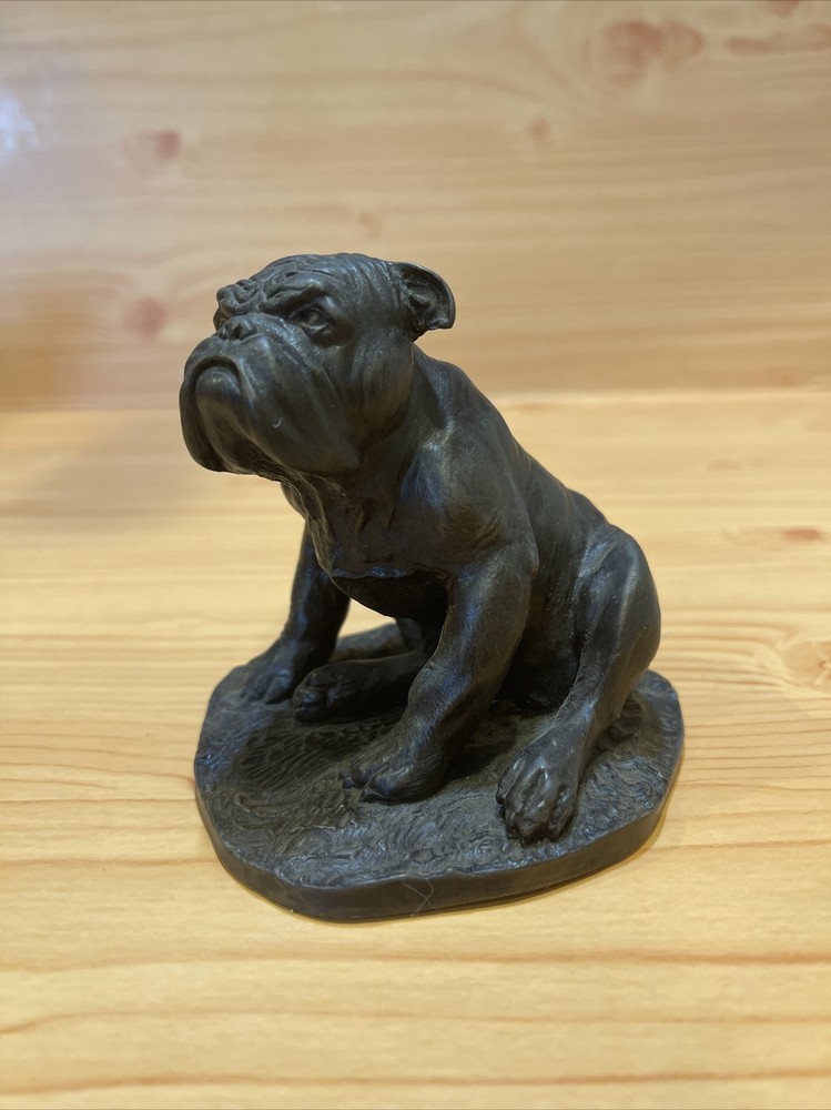 Heredities Bulldog Figurine by Jean Spouse, Cold Cast Bronze Resin