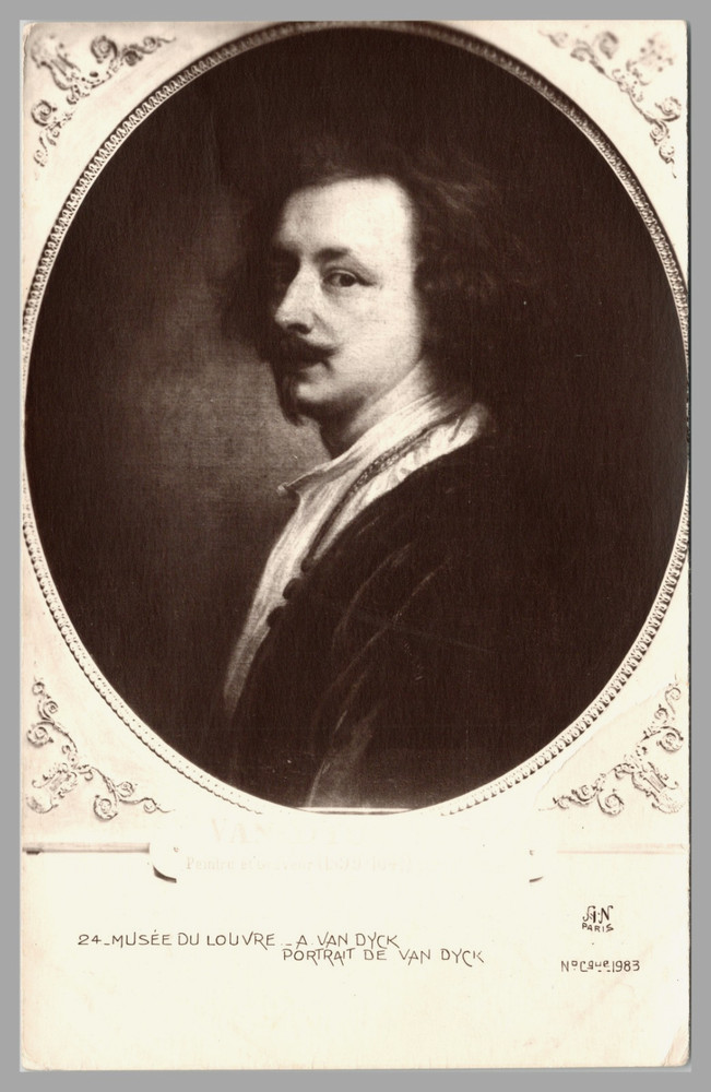 Musee Du Louvre Van Dyck Portrait France DB c1910 Antique UNP Postcard