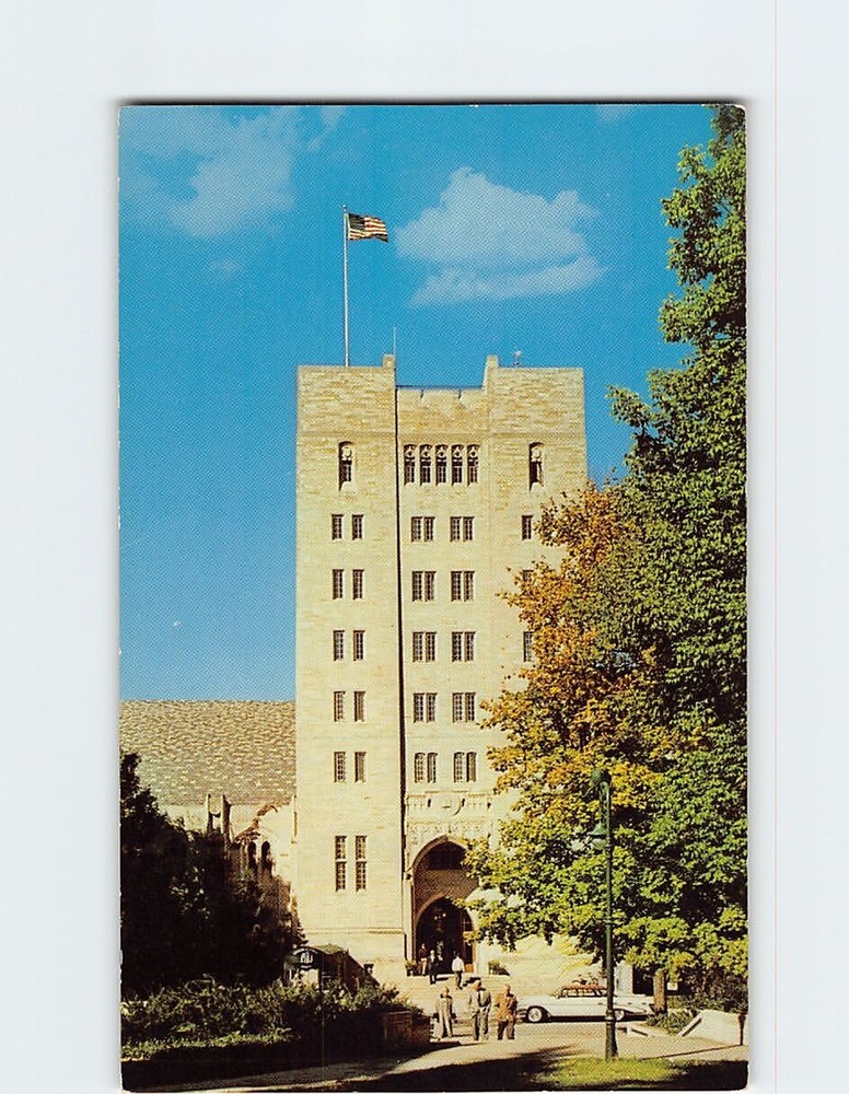 Postcard Tower of Indiana Memorial Union Indiana University Bloomington Indiana