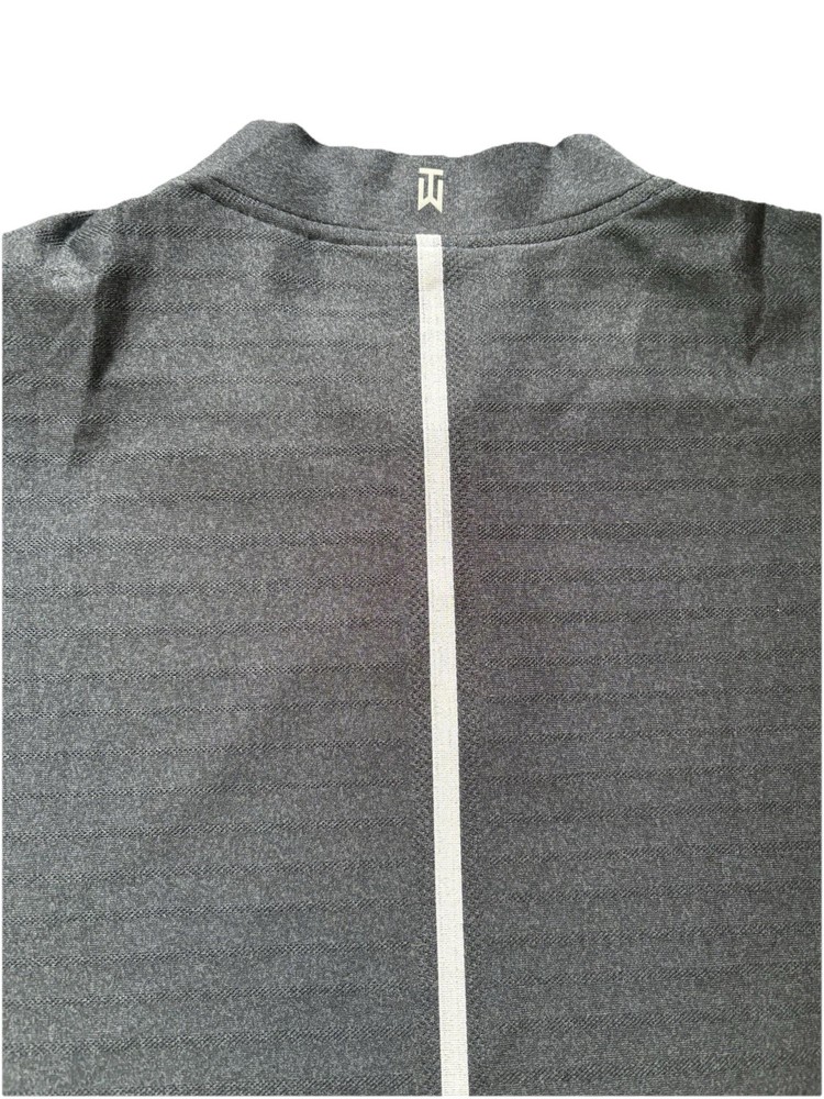 Nike Golf Tiger Woods Velocity Max Blade Collar Polo Gray Snap XL Nice!