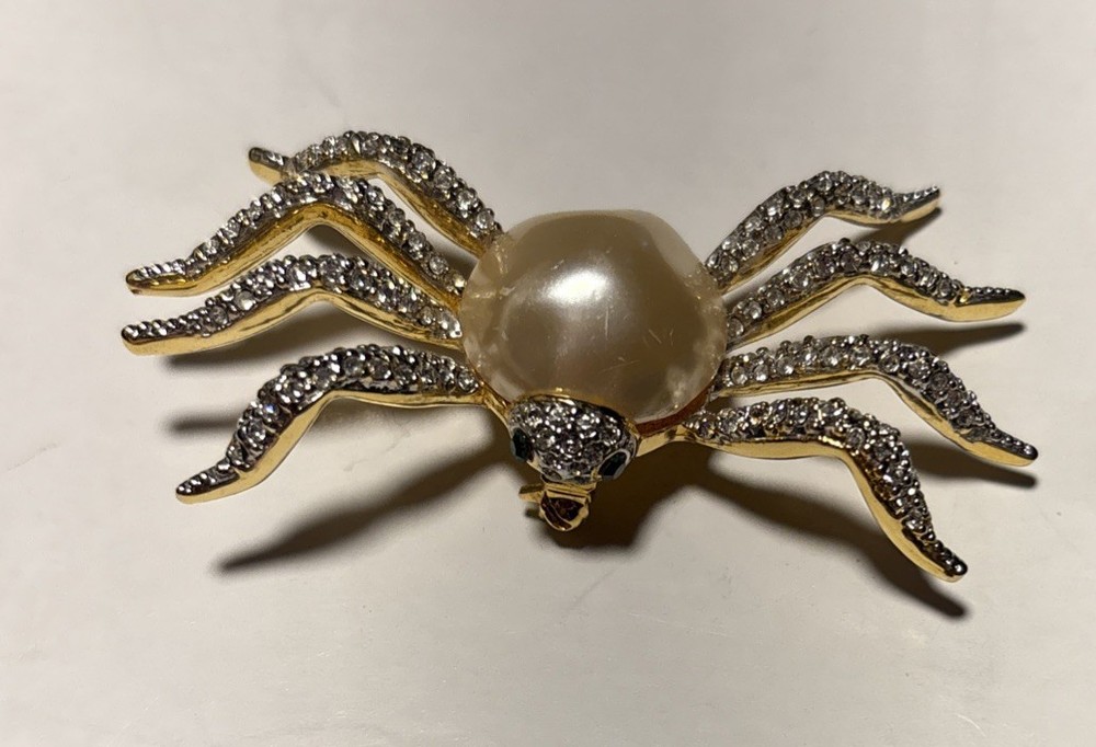 Carolee Vintage Gold Spider Brooch Pin Limited Edition