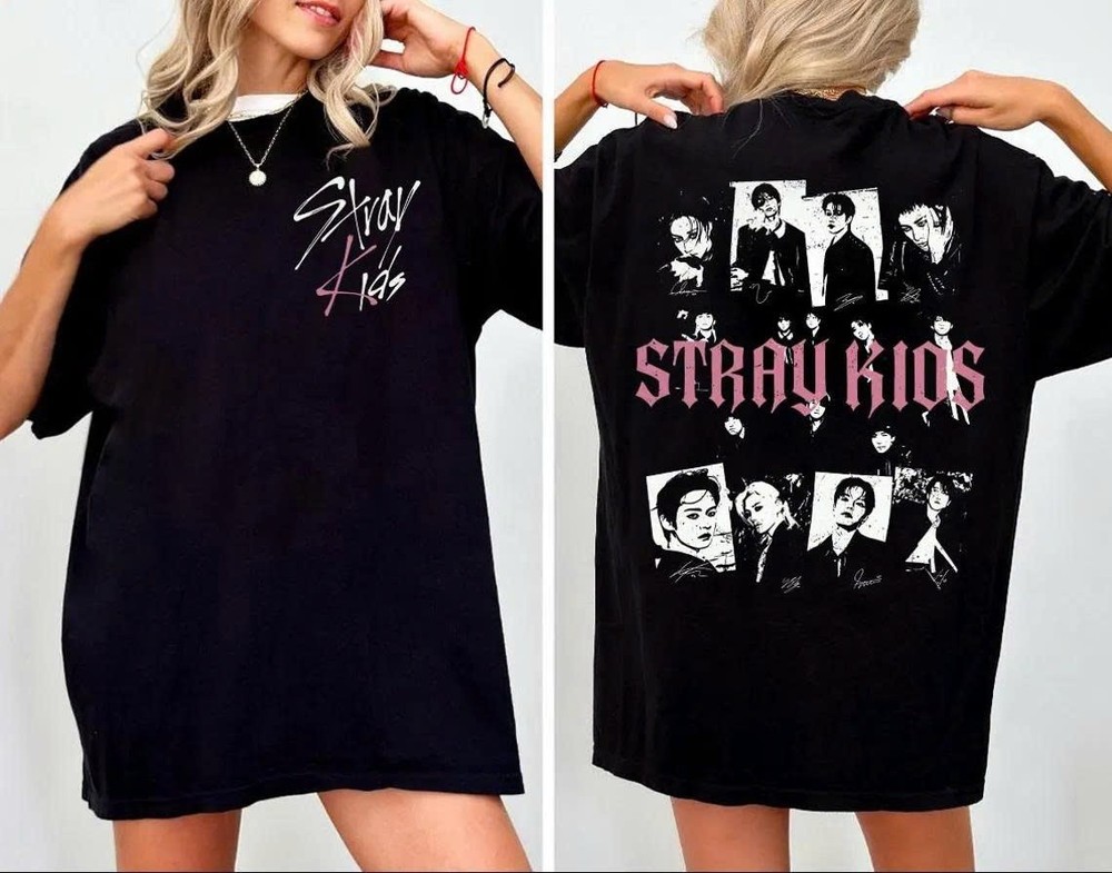 Stray Kids World Domination New Trendy Graphic Custom Unisex 2Sides T-Shirt