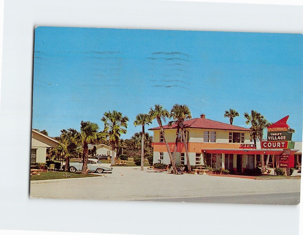 Postcard Thrift Village Court and Cottages St. Augustine Beach Florida USA