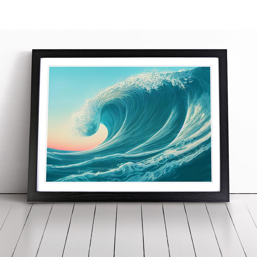 Handsome Ocean Wave Wall Art Print Framed Canvas Picture Poster Decor