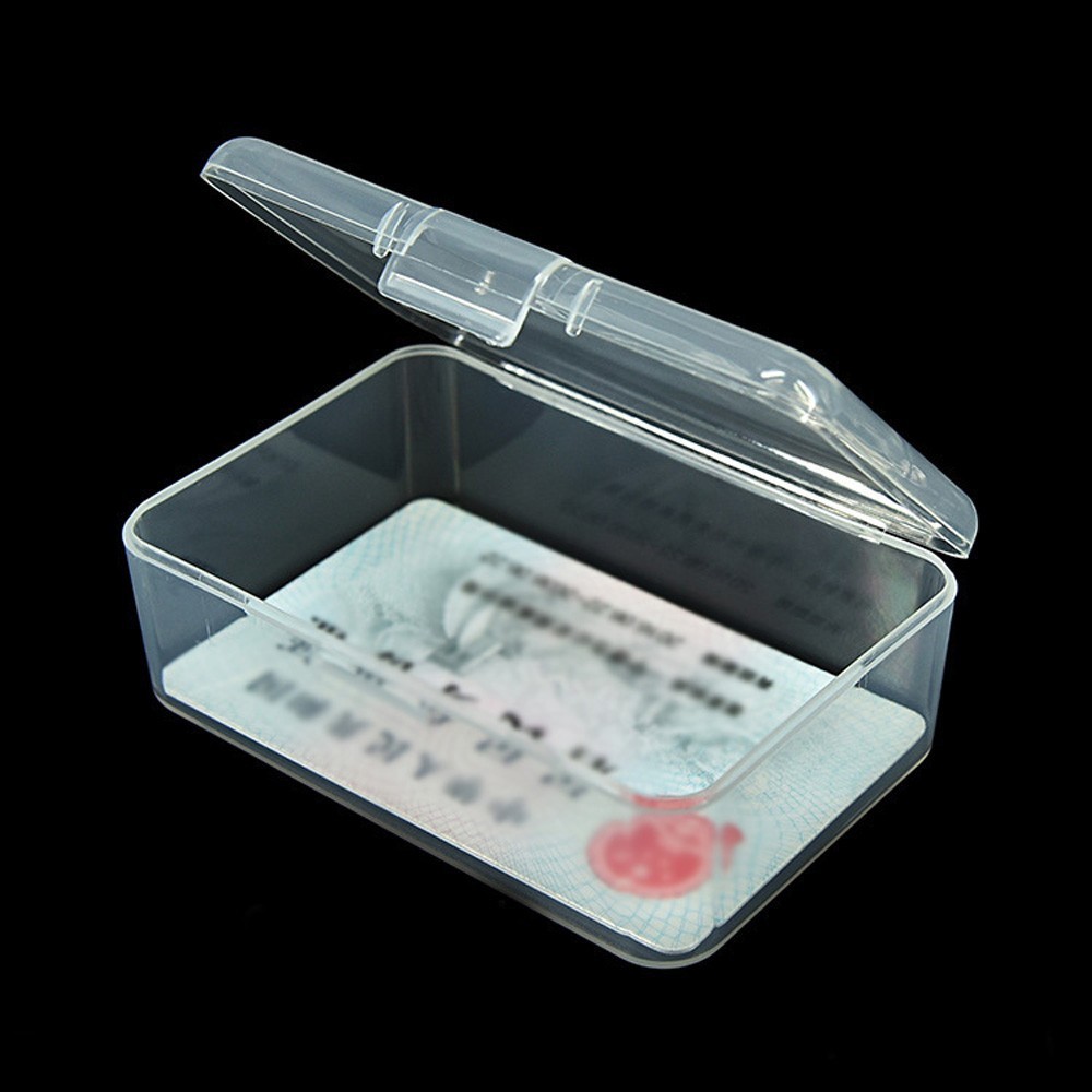 Small Transparent Plastic Storage Box Clear Square Multipurpose Display Case Use