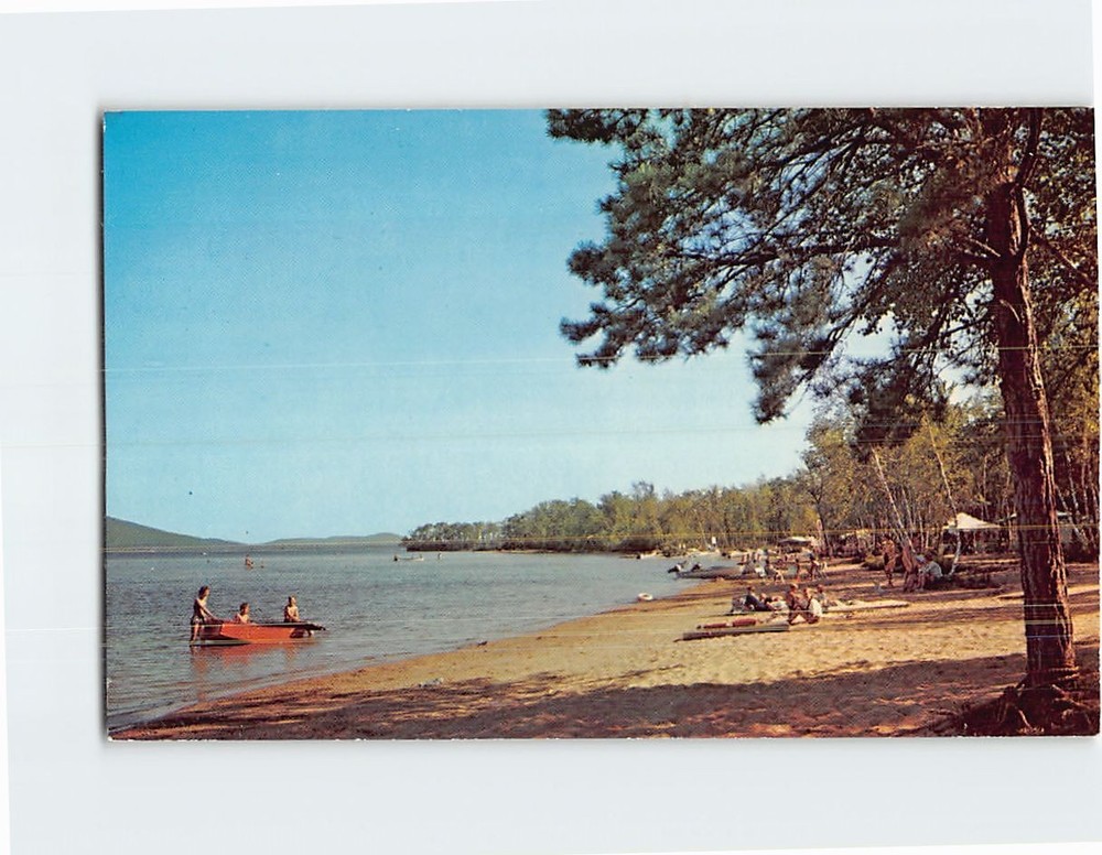 Postcard Westward Shores Camping Area Ossipee Lake West New Hampshire USA