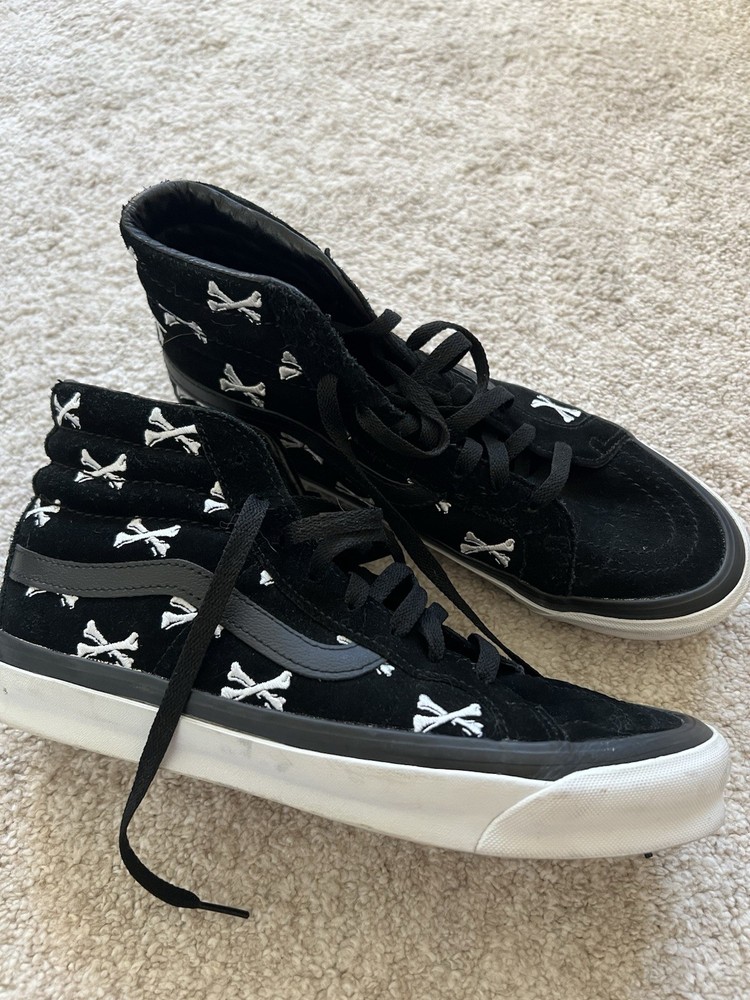 VANS Vault x WTAPS Bones Sk8-Hi Size 10 2020 Edition Black sneakers