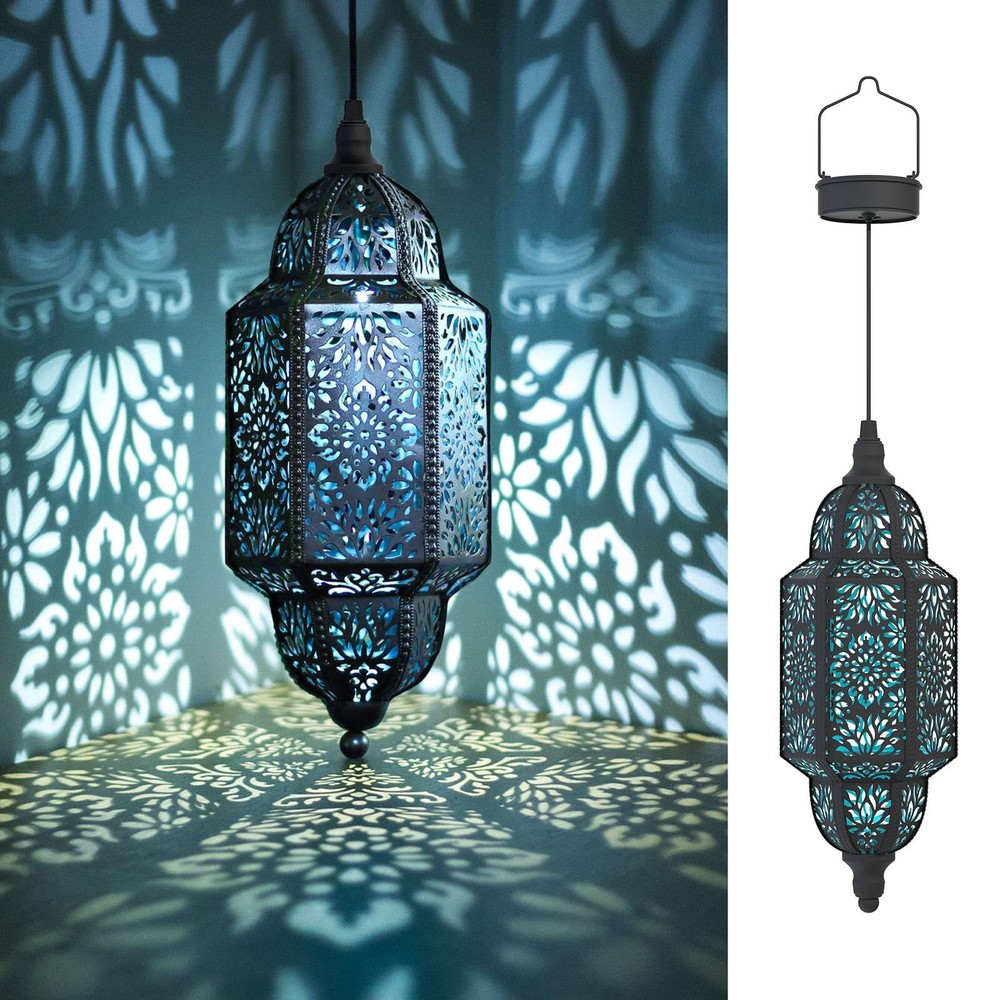 2 Pack Waterproof Solar Lanterns for Outdoor Garden Decoration