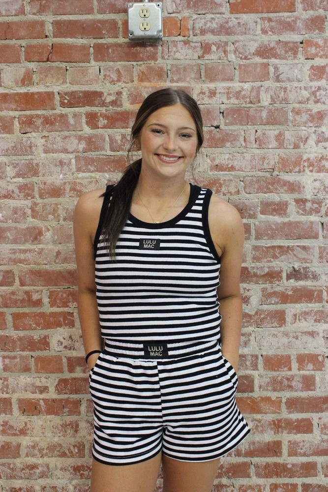 Lulu Mac Black Stripe Tank Top
