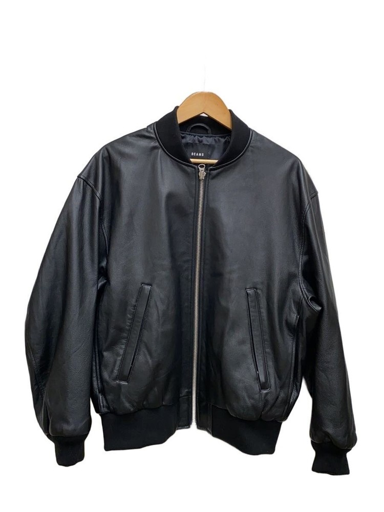 Beams Leather Jacket Blouson/S/Goat Leather/Blk/11-18-1830-202 11201