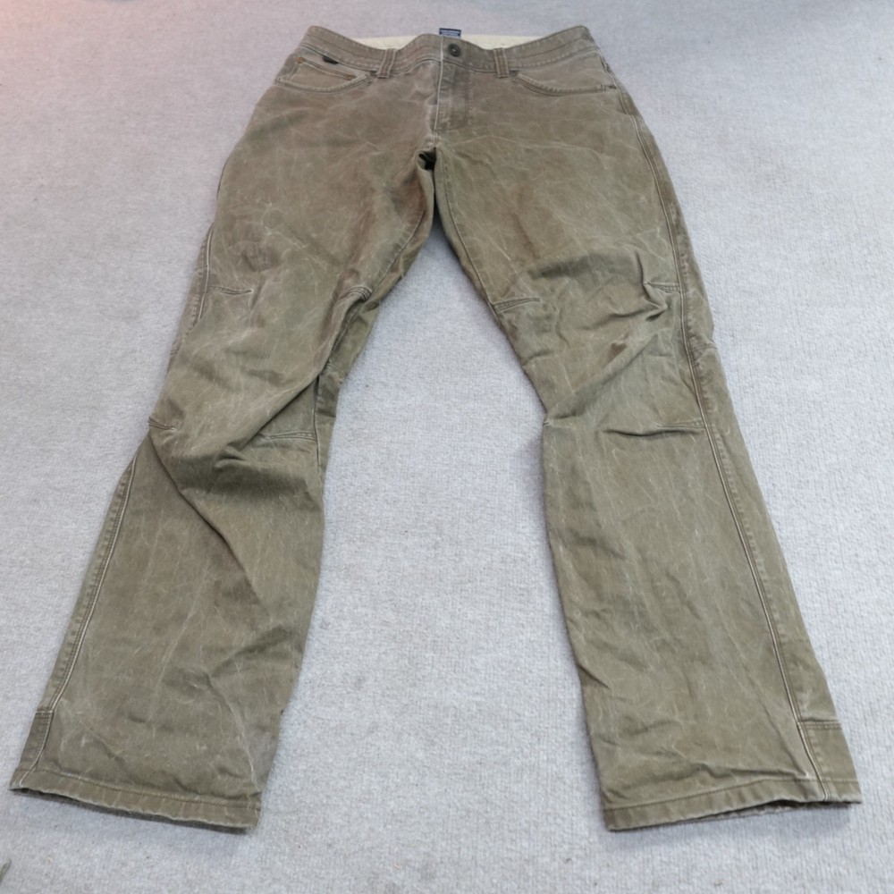Kuhl Pants 32 x 30 Brown Khaki Italian Snap Vintage Patina Dye Rydr