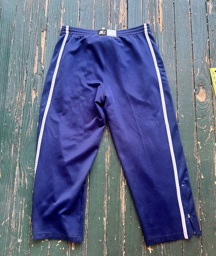 Starter Track Pants Mens Med Blue  Tear Away Y2K Athleisure Vintage