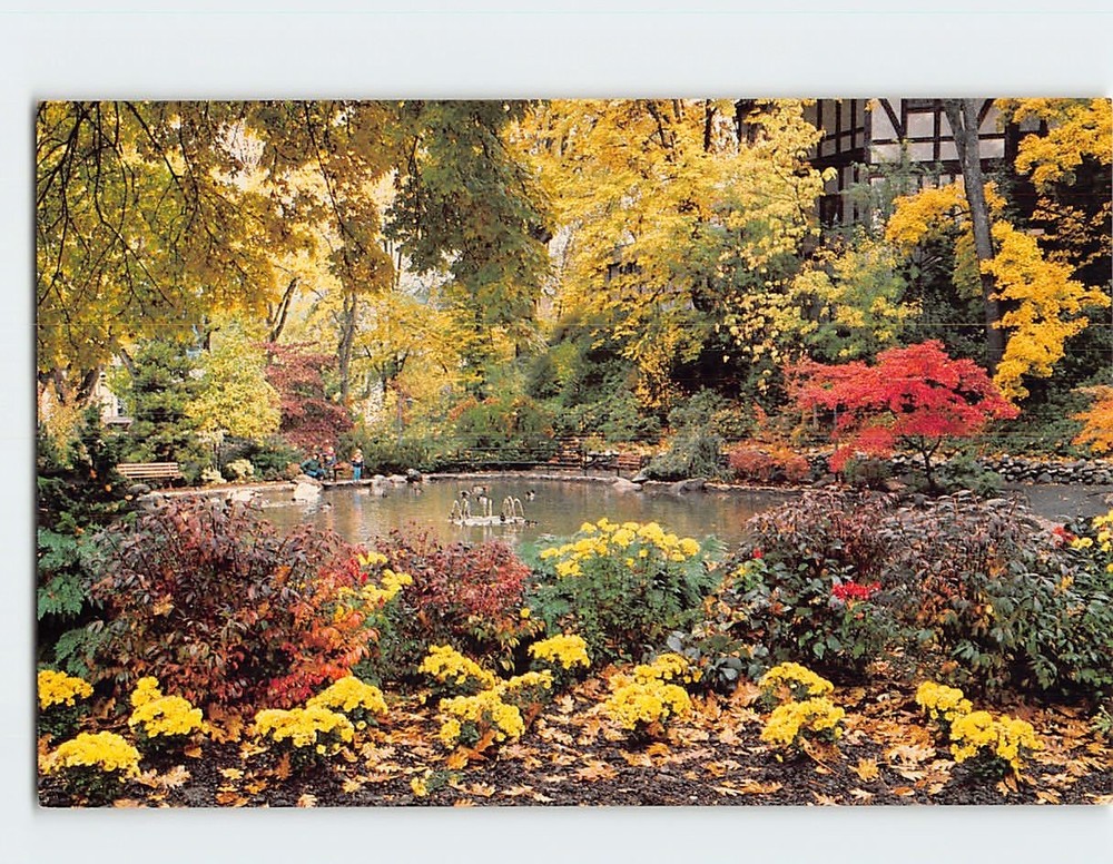 Postcard Lower Duck Pond in Autumn Lithia Park Portland Oregon USA