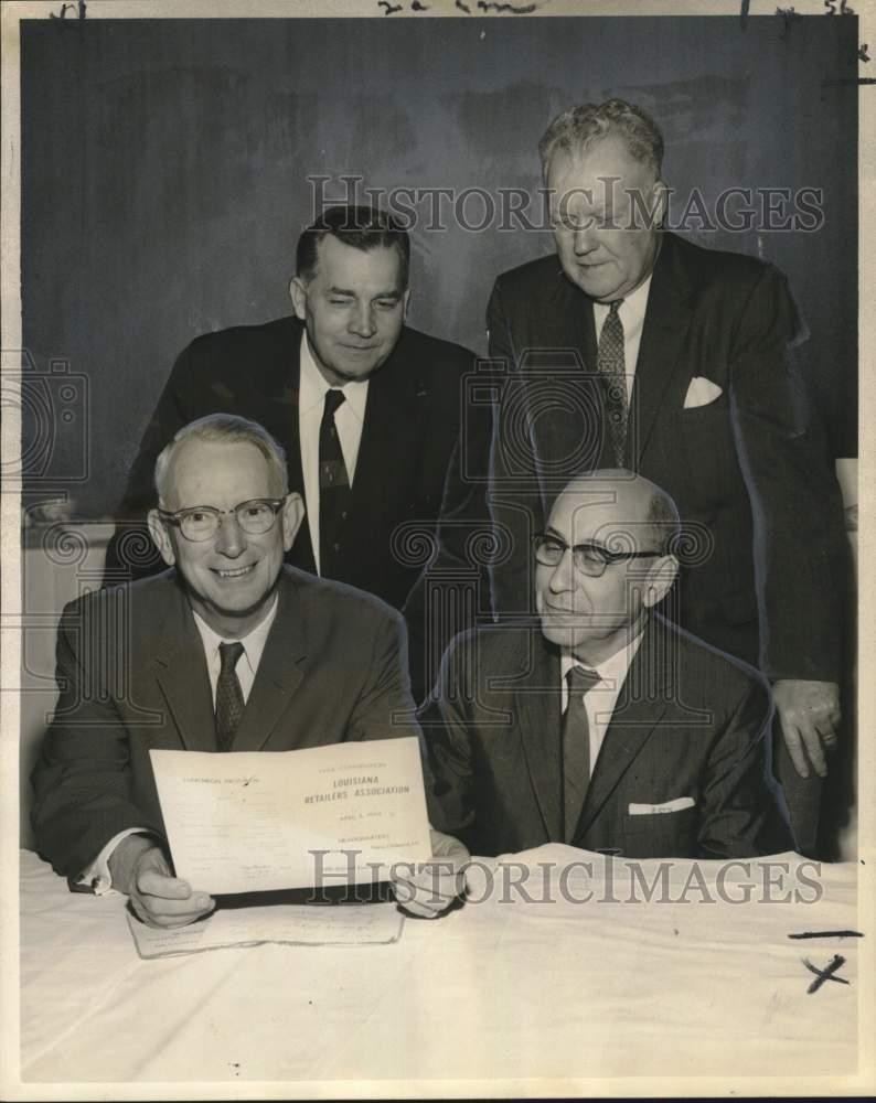 1958 Press Photo Louisiana Retailers Association officers meet at Jung Hotel