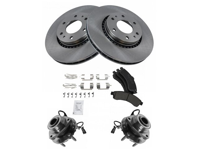 Front Brake Pad and Rotor and Wheel Hub Kit fits GMC Envoy XL 2002-2005 25CYYS