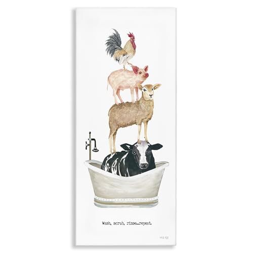 Wash Scrub Rinse Animals Canvas Wall Art by Cindy Jacobs