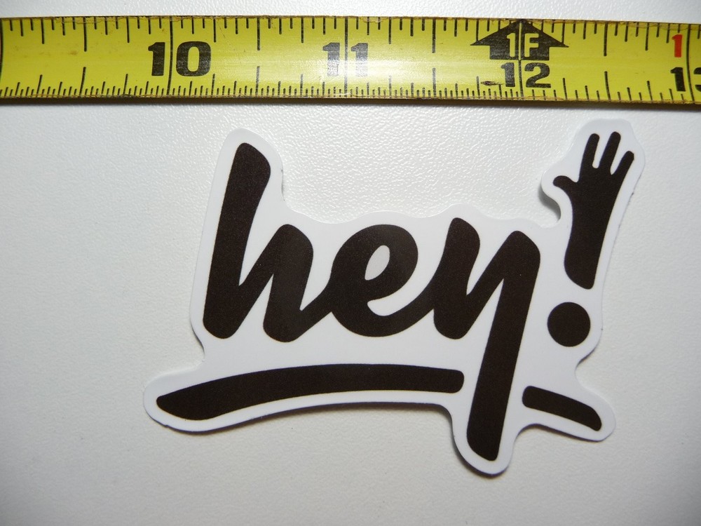 Hey Wave Exclamation Decal Sticker for Motivation and Positive Vibes