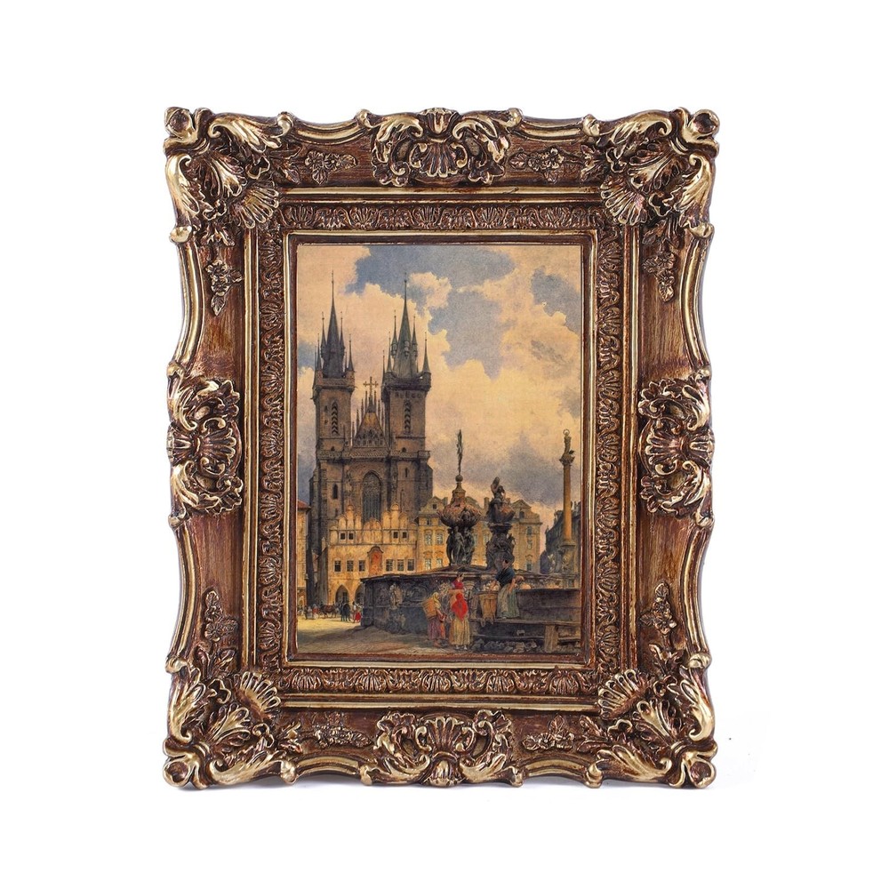 SIKOO 2.5x3.5 Vintage Picture Frame Small Antique Ornate Bronze Gold Photo Fr...