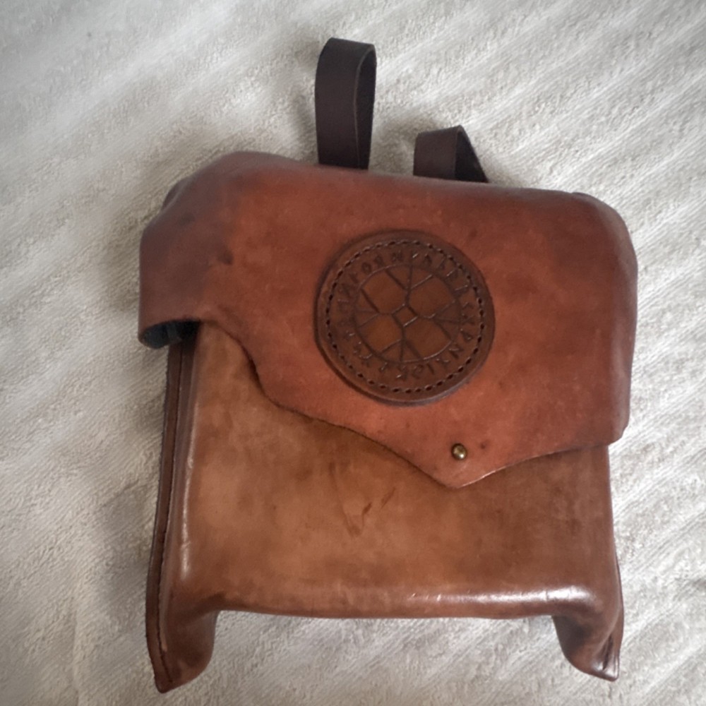 Handmade Brown Leather Backpack Style Bag Boho Casual