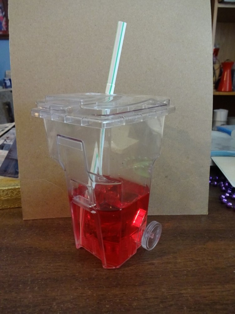 CLEAR GARBAGE TRUCK MINI BIN TRASH REFUSE WASTE MANAGEMENT GREAT FOR PEN HOLDER