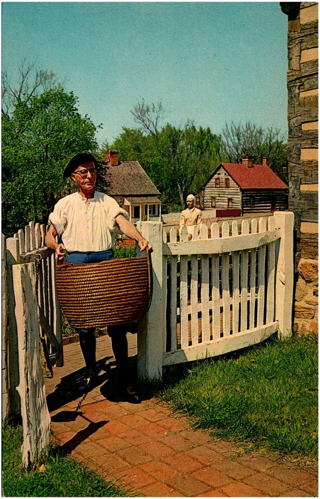 Miksch Tobacco Shop Garden in Old Salem Winston-Salem North Carolina NC Postcard