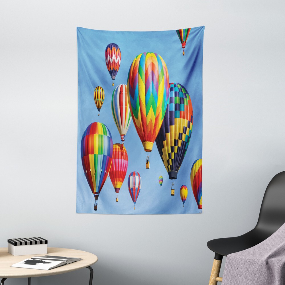 Balloon Tapestry Colorful Air Travel Print Wall Hanging Decor