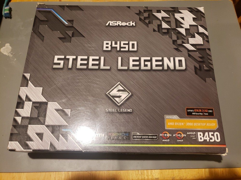 (BOX ONLY) ASRock B450 Steel Legend AMD (90-MXBA00-A0UAYZ) Motherboard