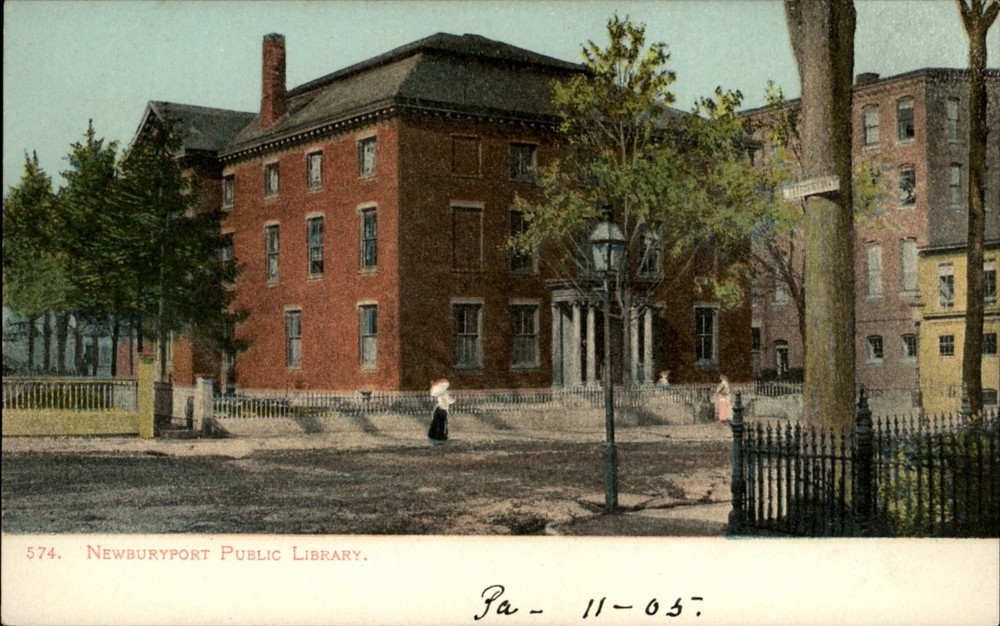 Newburyport Public Library Newburyport MA UDB unposted c1905 vtg postcard o582