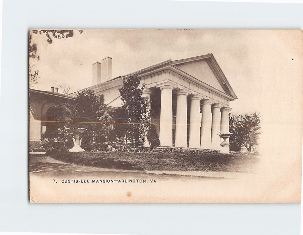 Postcard Custis-Lee Mansion Arlington Virginia USA