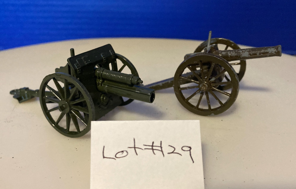 Vintage Artillery toy cannons Britians Lot #29 Good Condition