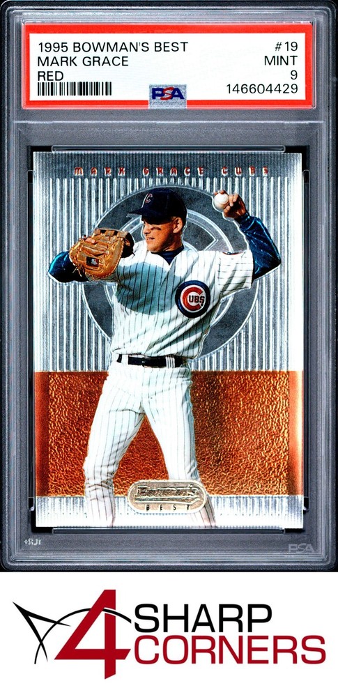 1995 Bowman's Best Red #19 Mark Grace Cubs Psa 9Price points for all collectors!