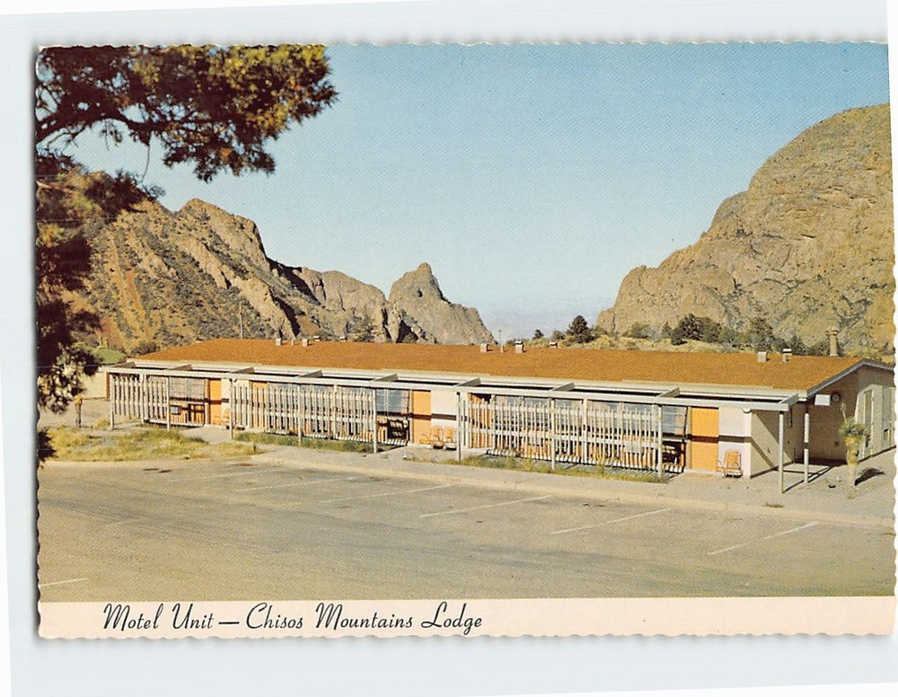 Postcard Motel Unit Chisos Mountains Lodge Big Bend National Park Texas USA