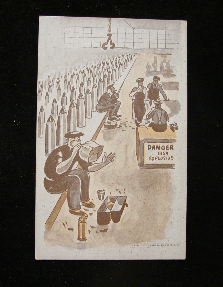 1940's WW2 COMIC MUTOSCOPE CARD POSTCARD 