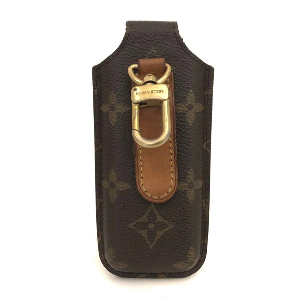 Authentic Louis Vuitton Monogram Etui Telephone Japan Cellphone Case 45-101225