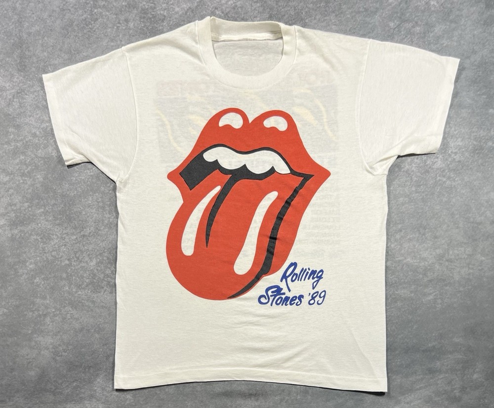 Vintage 1989 Rolling Stones Steel Wheels Tour T Shirt Size L
