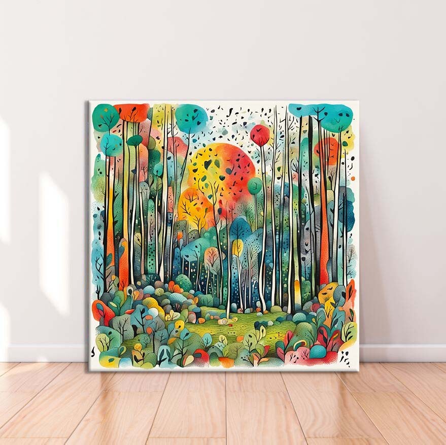 Forest Trees Abstract Limited Edition High Quality Home Decor Australian Made-image