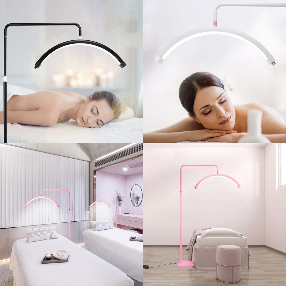 Floor Light, Half Moon Lamp for Lash Extension, Skincare (PINK)