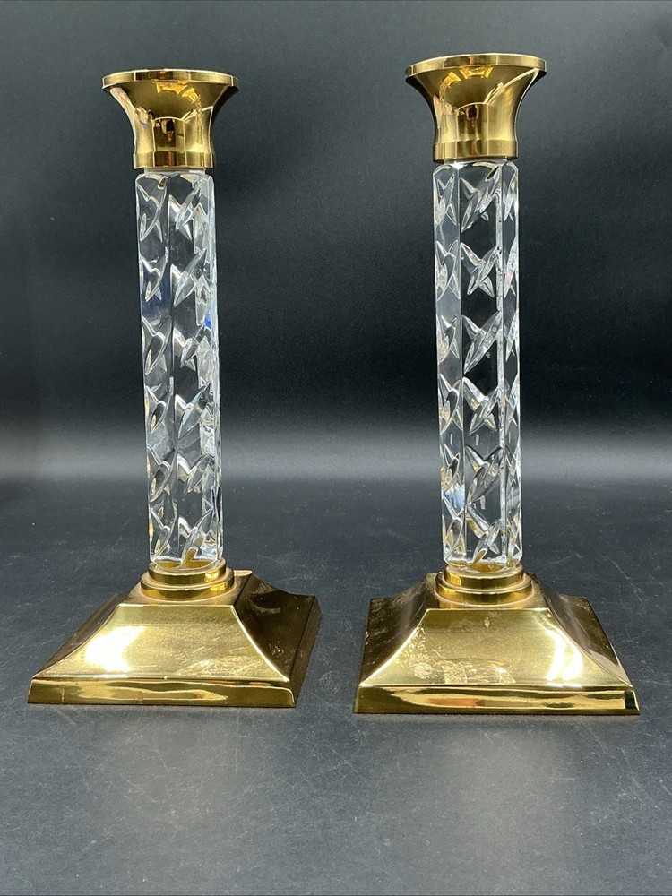 Vintage Waterford Crystal & Brass 