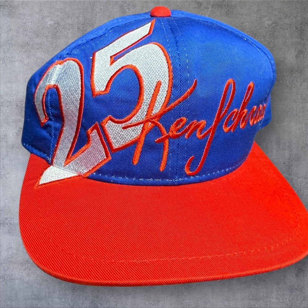 Vintage 90s Ken Schrader NASCAR SnapBack hat NWT