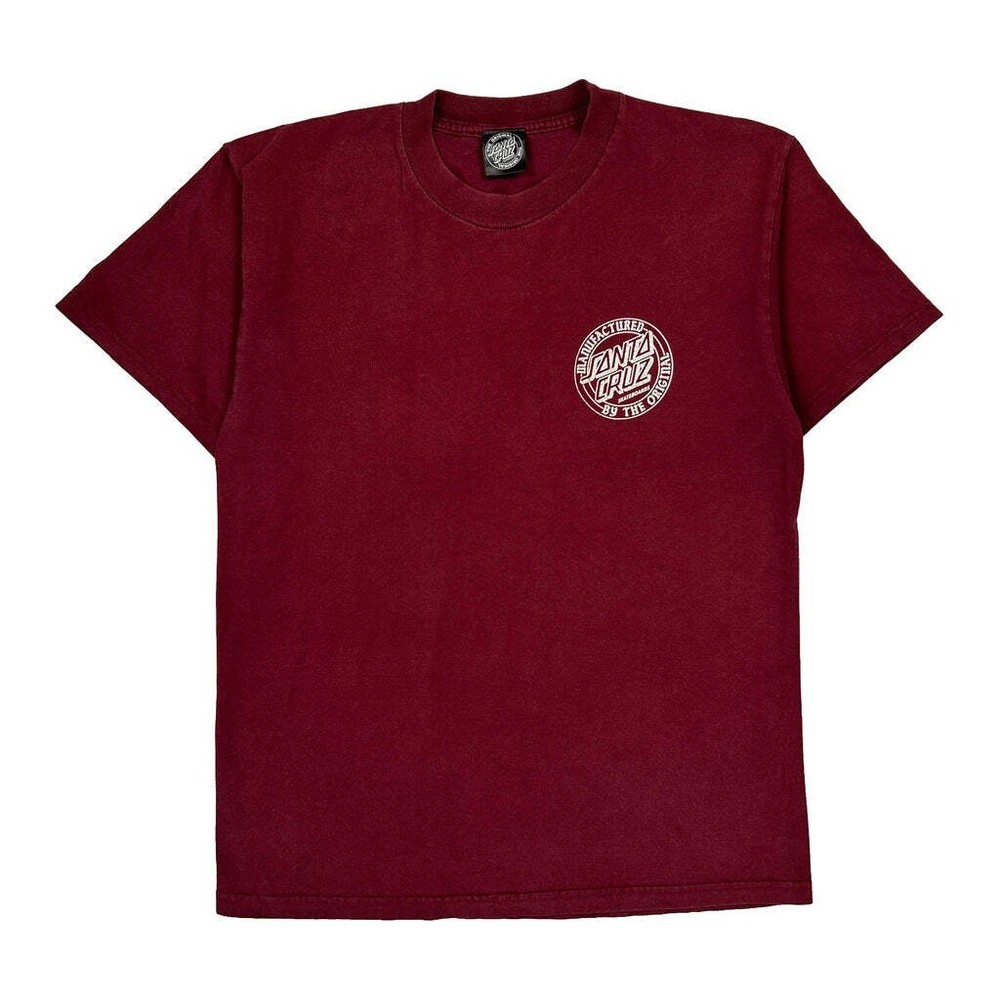 Skateboards Santa Cruz T-Shirt - Medium Burgundy Cotton
