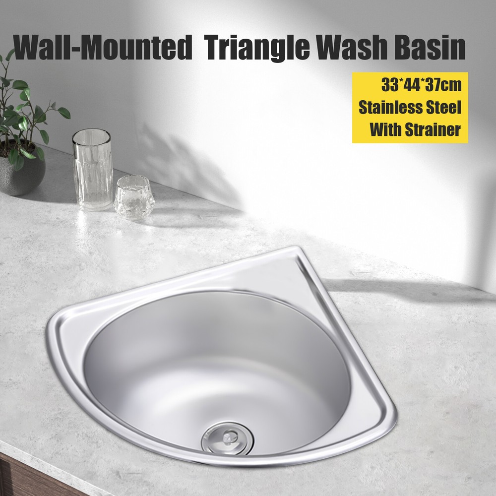 Stainless Steel Single Bowl Wall Mounted Sink for Bathroom or Kitchen
